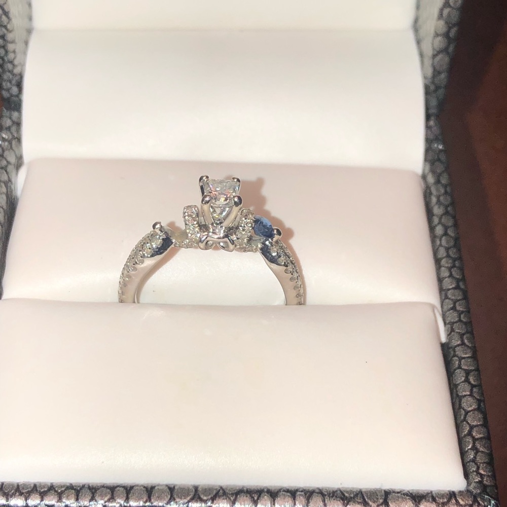 Custom Rogers & Hollands Diamond & Sapphire Ring